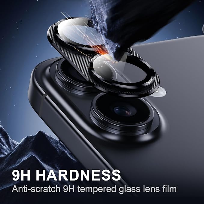 AFARER 2Pack Camera Lens Protector Film for iPhone 17,9H Tempered Glass Anti Scratch Shockproof Full Protective Case Friendly,Does not Affect Night Shots,Sliver