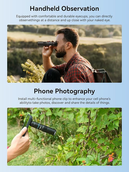 MIAO LAB HD 10X Telephoto Lens & 200mm Macro Lens, 2-in-1 Aluminum Phone Camera Lens Kit with 17mm Lens Thread Interface Mobile Phone case. Phone Lens Attachment Fit for iPhone 15 Pro Max