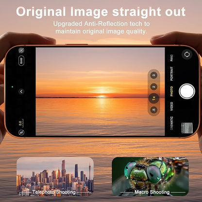 surundo for iPhone 17 Pro Max Camera Protector, Bling Glitter Camera Cover Design Flowing Liquid Quicksand, [Not Easy to Fall] [Strong Adsorption] 9H Tempered Glass Lens Cover Stylish Accessories