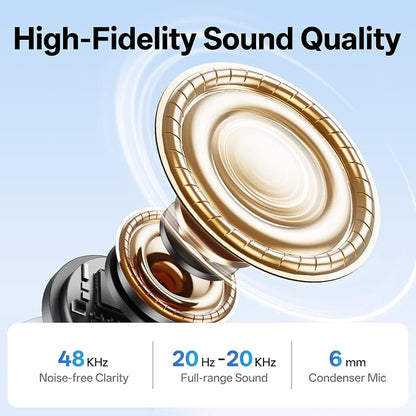2 Sets Mini Wireless Microphone for iPhone ipad Android, Noise Reduction and Mute, 33h Charging Case, AI Voice Changer, Mini Lapel Mic for Video Recording, Vlogging, YouTube