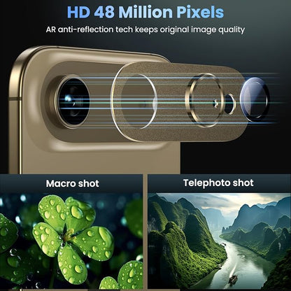 Uyiton Compatible with iPhone Air Camera Lens Protector - [Not Easy to Break][Strong Adsorption][Case-Friendly] Metal Tempered Glass Rear Camera Screen Cover - Brown