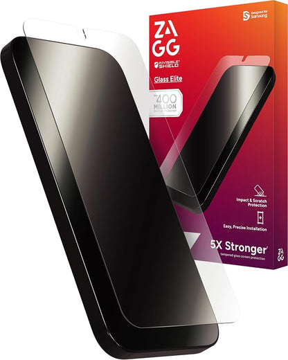 ZAGG Glass Elite Samsung S24 FE Screen Protector – Ultra-Strong, 5x Stronger Tempered Glass, Smudge-Resistant, Made with Recycled Glass