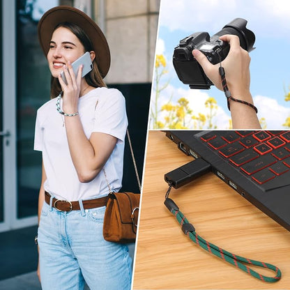 FrgKbTm Hand Wrist Strap Lanyard, Adjustable Nylon Colorful for Mobile Phone, Camara, USB Flash Drive, ID Name Tag Badge