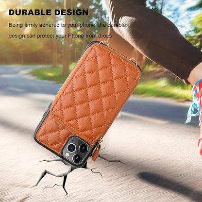 Bocasal Crossbody Wallet Case for iPhone 11 Pro Max, RFID Blocking PU Leather Zipper Handbag Purse Flip Cover, Kickstand Folio Case with Card Slots Holder Wrist Strap Lanyard 6.5 Inch (Brown)