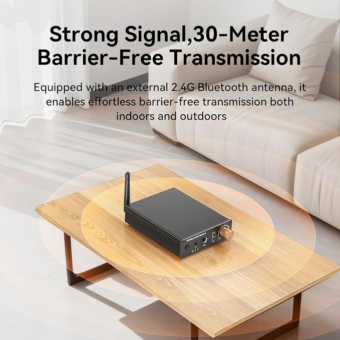 Bluetooth 6.0 Receiver, Bluetooth Audio Adapter with 3.5mm AUX RCA Cable, Wireless Audio Receive Old Stereo/Home Speakers/Wired Headphones/Home Audio Music Streaming Stereo System