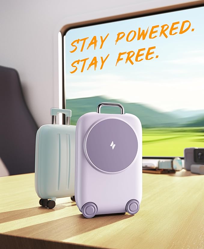 Mukiya PaktVault 2026 Traveling Fast Wireless Charging Station for Apple Devices, Magnetic 3 in 1 MagSafe Charger Stand for iPhone 17 16 15 14 13 12 Pro Max Plus Air, Apple Watch&Air pods Pro, PU