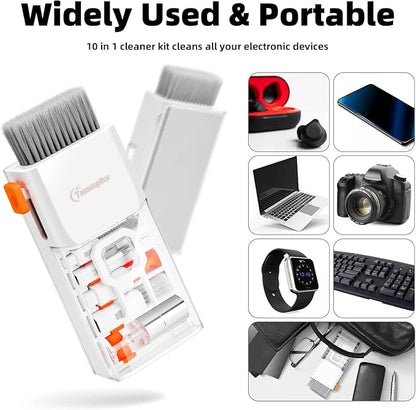 Keyboard Cleaner Laptop Cleaning Kit, All-in-One Keyboard Cleaning Kit, Laptop Cleaner Tool for MacBook iPad iPhone Computer, Portable Electronics Brush Tool for Tablet PC Camera Lens Earbuds Monitor