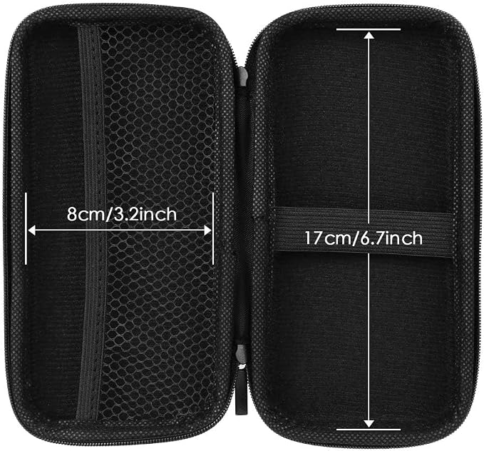 iMangoo Travel Essential Electronics Organizer Pouch Charger Case, Shockproof Dual Zipper Power Bank Cables Tech Accessories Purse, Men & Women Travel Must Have Storage Bag, 6.5x3.2x1 inch Purple