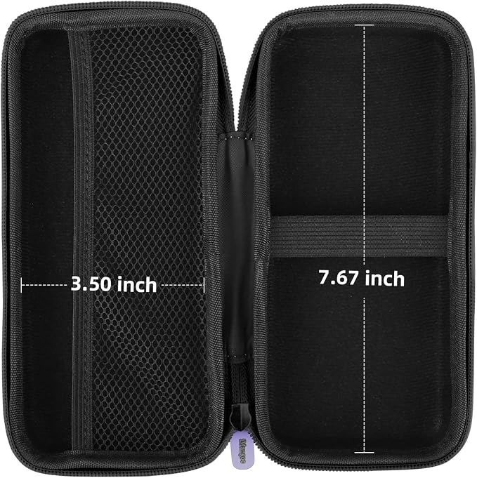 iMangoo Travel Essential Electronics Organizer Pouch Charger Case, Shockproof Dual Zipper Power Bank Cables Tech Accessories Purse, Men & Women Travel Must Have Storage Bag, 8.5x4.5x2 inch Purple