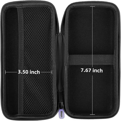 iMangoo Travel Essential Electronics Organizer Pouch Charger Case, Shockproof Dual Zipper Power Bank Cables Tech Accessories Purse, Men & Women Travel Must Have Storage Bag, 8.5x4.5x2 inch Purple