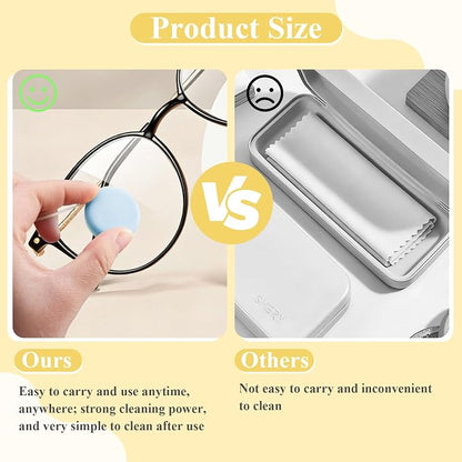4-Pack Macaron Phone Screen Cleaner, Portable Screen and Eyeglass Brush Cleaner, Washable Double-Sided Screen Cleaner, Suitable for Glasses, Mobile Phones and Computers（Pink/Green/Blue/Khaki
