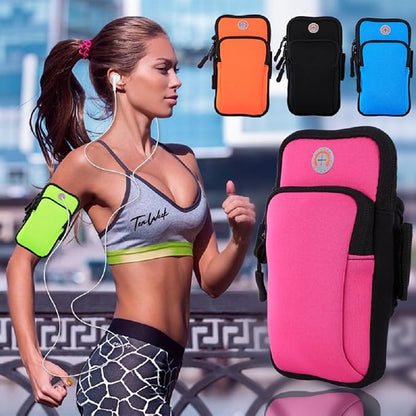 Armband Cell Phone Holder for Running Women,iPhone Armband 17 16 16e 15 14 13 12 11 Pro Max Xs Xr X Plus SE Mini,Samsung Galaxy S26 S25 S24 S23 S21 Ultra Note Key Pouch,Exercise Arm Bands Bag