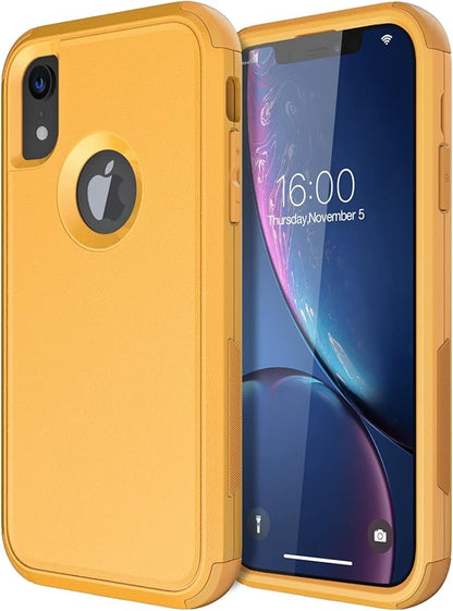 Diverbox for iPhone Xr Case [Shockproof] [Dropproof] [Dust-Proof],Heavy Duty Protection Phone Case Cover for Apple iPhone XR (Yellow)