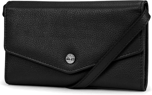 Timberland Women's RFID Leather Crossbody Wallet Phone Bag With Detachable Crossbody Strap