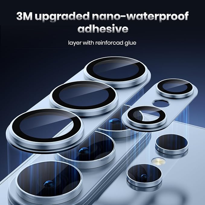 for Samsung Galaxy S26 Ultra Camera Lens Protector - Matte Titanium Alloy [Military Grade Shatterproof] [Strong Adsorption] Glass Camera Screen Protector for S26 Ultra, Blue