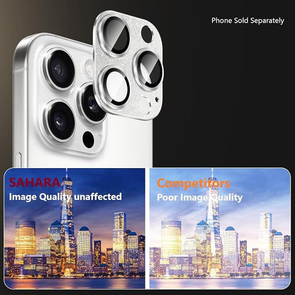 SAHARA - Ultra-Strong Camera Lens Protector for iPhone 16 Pro/16 Pro Max (2-Pack), Glitsen, (ZD00165)