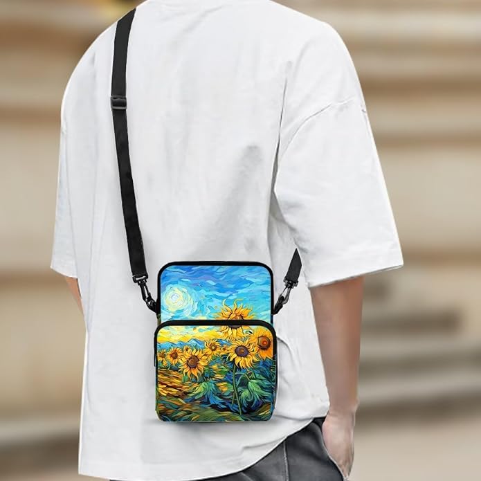 Men's Crossbody Bag, Small Cell Phone Wallet, Women's Shoulder Handbag, Travel Gym Bag