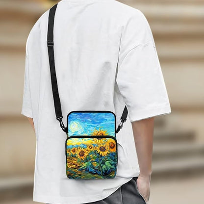 Men's Crossbody Bag, Small Cell Phone Wallet, Women's Shoulder Handbag, Travel Gym Bag