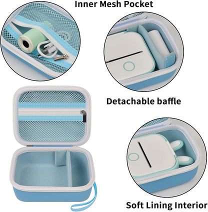 Travel Case for UCOMX for Nano/for Iseyyox/for LISEN/for RTOPS 3 in 1 Wireless Charger, Foldable Magnetic Charging Station Storage Holder Bag for Fast Charge Pad Cable and Adapter(2 Packs)