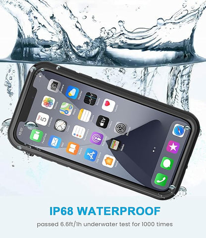 for iPhone X/Xs Waterproof case Life Snowproof Dirtproof Shockproof Cover for iPhone X/Xs 5.8‘’ (Black)