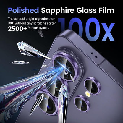 Tensea (3+2PCS Compatible with Samsung Galaxy S26 Ultra Camera Lens Protector, 9H Tempered Glass Camera Cover Screen Protector Metal Individual Ring [Installation Tray][Case Friendly]