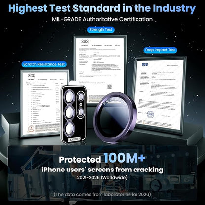 Uyiton for Samsung Galaxy S26 Ultra Camera Lens Protector - Case Friendly, [1:1] Perfect Fit, Top 9H+ Shatterproof Tempered Glass, Easy Install, Ultra HD, Military-Grade, Metal Camera Cover, Violet