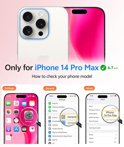 FNTCASE for iPhone 14 Pro Max Case: [Compatible with Magsafe] Translucent Matte Cases with [Full Camera Protection] [Screen Protector] Military Grade Shockproof Protective Phone Cover - Hot Pink