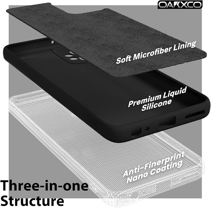 oakxco for Motorola Moto G Power 5G 2023 Phone Case Liquid Silicone, Thin Slim Soft Rubber Gel TPU Plain Simple Cover for Women Girl Cute, Matte Solid Color, Black