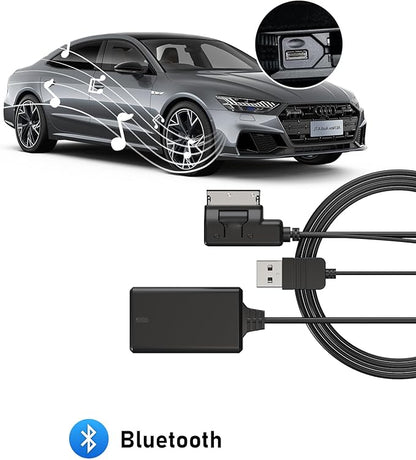 Bluetooth 5.0 Adapter Audio Receiver Compatible with Audi A3 A4 A5 A6 A7 S3 S4 Q3 Q5 Q7 Volkswagen VW 2G 3G 3G+ AMI MMI Port Cable Music Play Connector Works with Apple iPhone iPod Android Smartphone
