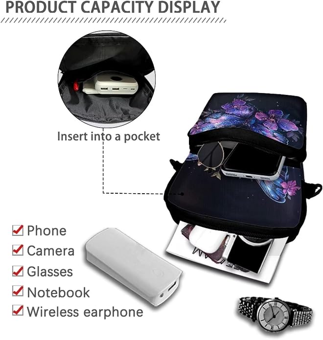 Men's Crossbody Bag, Small Cell Phone Wallet, Women's Shoulder Handbag, Travel Gym Bag