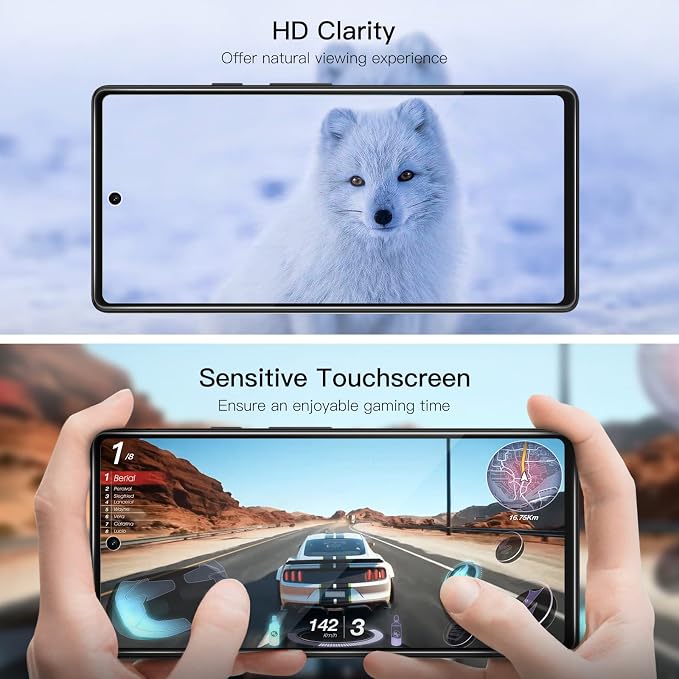 JETech Screen Protector for Google Pixel 6a, 2+2 Pack | with Camera Lens Protector, HD Clear Tempered Glass, Anti-Scratch Protection, Easy Installation Tool