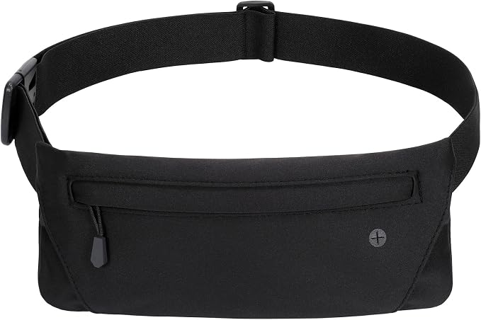 WHIPPY Slim Running Belt Fanny Pack for Women Men Elastic Runners Belt Waist Pouch Chest Bag Phone Holder Waist Pack for Running Hiking