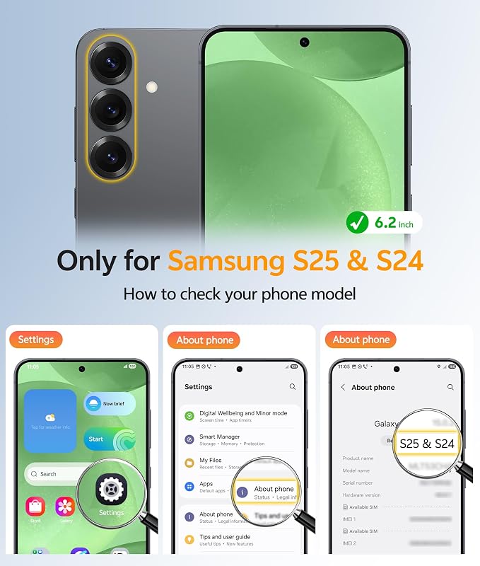 FNTCASE for Samsung Galaxy S25/S24 Case, Fit for Magsafe, Screen Protector | Translucent Matte Magnetic Back, 14FT Military Grade Drop Protection, Shockproof Protective Phone Cover, Green