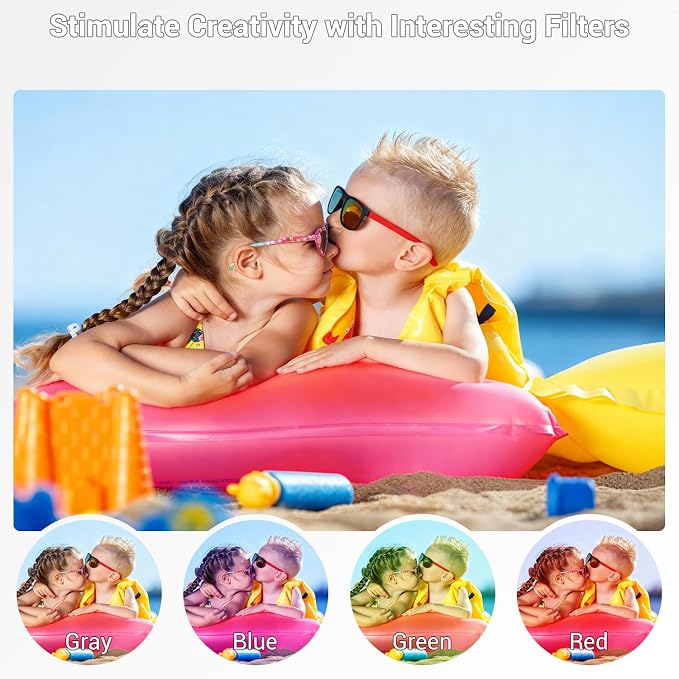 Digital Camera, 4K 44MP Autofocus Point and Shoot Camera with 16X Zoom 2.4" LCD Portable Compact Camera for Kids Teens Boys Girls Adults