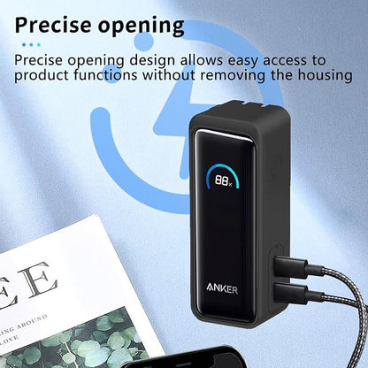NOUKAJU Case for Anker Prime Power Bank 9600mAh 65W Output, Silicone Protective Cover,Drop-Proof,Scratch-Proof,Shock-Proof,Protective Case for Anker Prime Power Bank 9600mAh(Black)