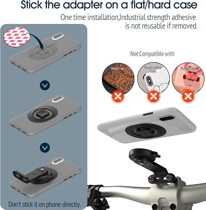 Out-Front Bike Phone Mount – Dual Buckle Quick Release | CNC Aluminum Holder for iPhone & Android | Fits 4.0–6.7” Smartphones | Road/MTB Riding