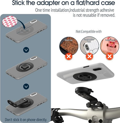 Out-Front Bike Phone Mount – Dual Buckle Quick Release | CNC Aluminum Holder for iPhone & Android | Fits 4.0–6.7” Smartphones | Road/MTB Riding