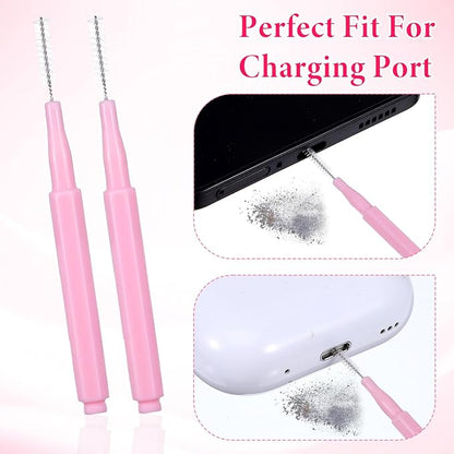 Sibba 20Pcs Cell Phone Cleaning Kit, Anti-Clogging Mini Brushes with Large Brush Cleaning Cloth Nylon Charging Port Cleaner Kit for USB-C Charging Port, Phone Speaker, Earbuds Tools