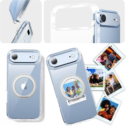 3 in 1 for iPhone Air Case Stand |Build in Kickstand,Screen Protector *1 & Camera Lens Protector*1, Not Yellowing, Fits MagSafe, Military-Grade Protection