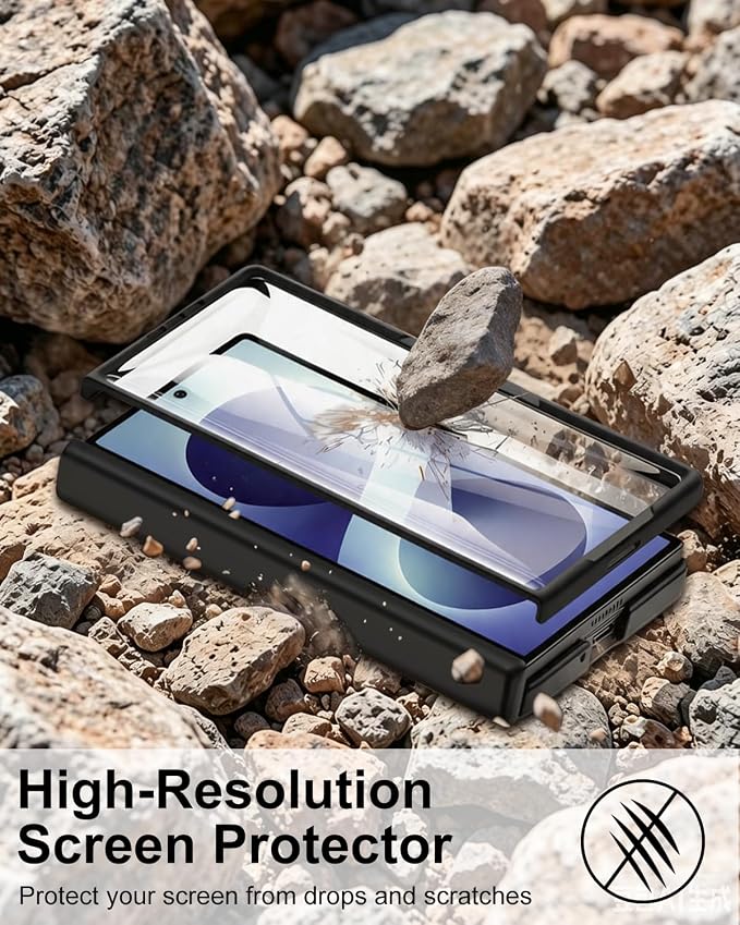 Galaxy Z Fold 8 Wide Case with S Pen Holder & Stylus, Full Body Hinge Case | Galaxy Z Fold 8 & Fold 8 Wide Case with HD Screen Protector, Shockproof Protection Cover, Phone Case mit Hinge & S Pen Stylus