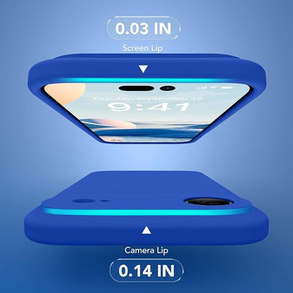 Magnetic for iPhone Air Case, Compatible with MagSafe, [Full Camera Protection][Screen Protector] Silicone Shockproof Protective Phone Case for iPhone 17 Air 6.5", Klein Blue