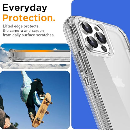 AICase for iPhone 15 Pro Max Case Clear 3 in 1 Heavy Duty Drop Protection Full Body Rugged Shockproof/Dust Proof 3-Layer Military Protective Tough Durable Cover for iPhone 15 Pro Max 6.7"_4
