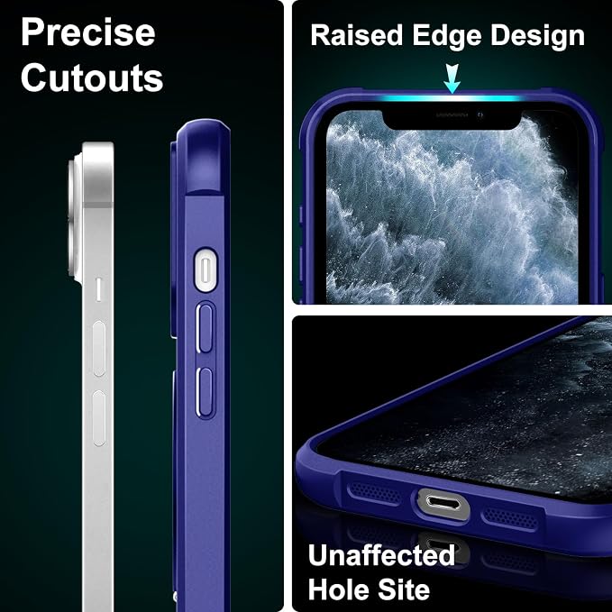 360° Magnetic Swivel Ring for iPhone 11 pro max case, Built-in Metal Stand and Ring Holder, Magsafe Compatible, Military Grade Protection, Shock Resistant - Blue