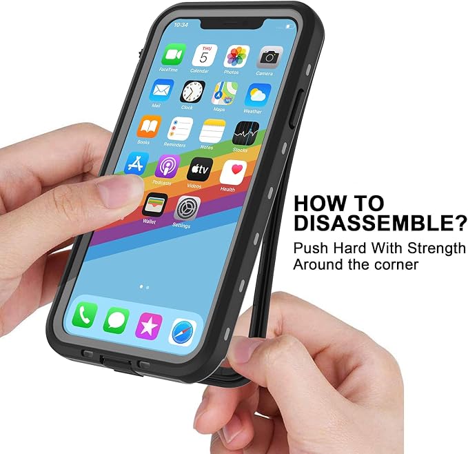 for iPhone 11 Pro Max Waterproof case 6.5'', Rugged Case with Screen Protector, Shockproof Full-Body Dustproof Case for iPhone 11 Pro Max 6.5‘’ (Grey)