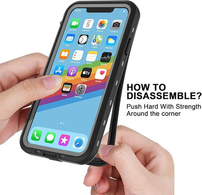 for iPhone 11 Pro Max Waterproof case 6.5'', Rugged Case with Screen Protector, Shockproof Full-Body Dustproof Case for iPhone 11 Pro Max 6.5‘’ (Grey)