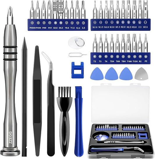 44 in 1 Precision Screwdriver Set T5 T6 P5 Repair Tool Cleaning Kit for iPhone,MacBook,Computer,Laptop,PC,Tablet, PS4, PS5,Xbox, Nintendo,Game Console,Switch,watch,Glasses,Camera,Mobile cell phones
