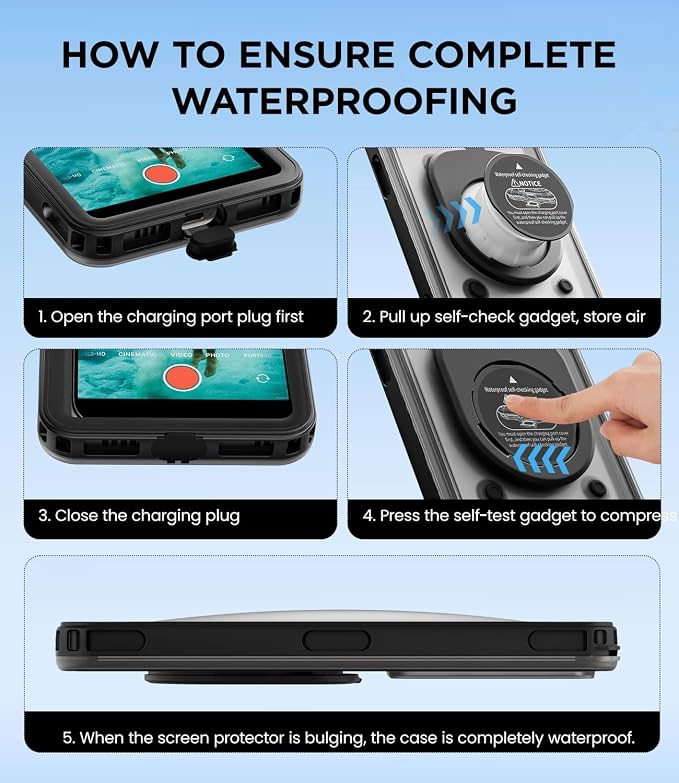 WIFORT Waterproof Phone Case with Lanyard, Underwater Phone Cases for Snorkeling/Diving/Swimming/Filming, IP68 Water Proof Touchscreen Case for All Cell Phones: iPhone/Samsung/Moto/Pixel - Teal