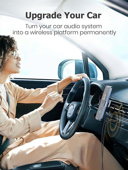 Bluetooth 5.4 Car Aux Adapter, Handsfree Calls, Wireless Music Streaming for Car Home Stereo Speakers Audio System