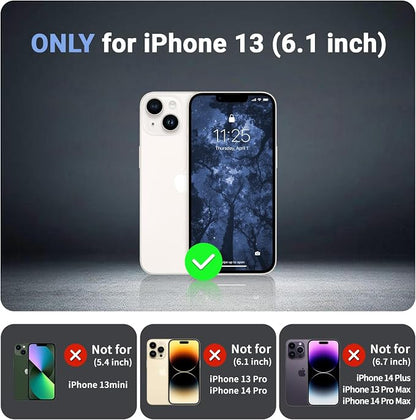 jaroco Magnetic for iPhone 13 Case, [Compatible with MagSafe][Military Grade Drop Protection][Heavy Duty Protection][Non-Slip][Shockproof] 2-Layer Durable Bumper Phone Case 6.1''-Blue Purple