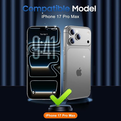 UniqueMe 3 Pack Compatible for iPhone 17 Pro Max Camera Lens Protector - [Drop Protection] [Case Friendly] 9H Tempered Glass Camera Cover Screen [Update New Version] - Silver